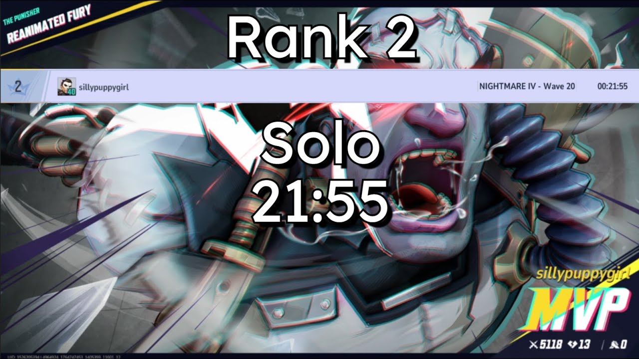 Marvel Rivals Zombies - Nightmare IV Punisher Solo Leaderboard Rank 2 - [21:55]