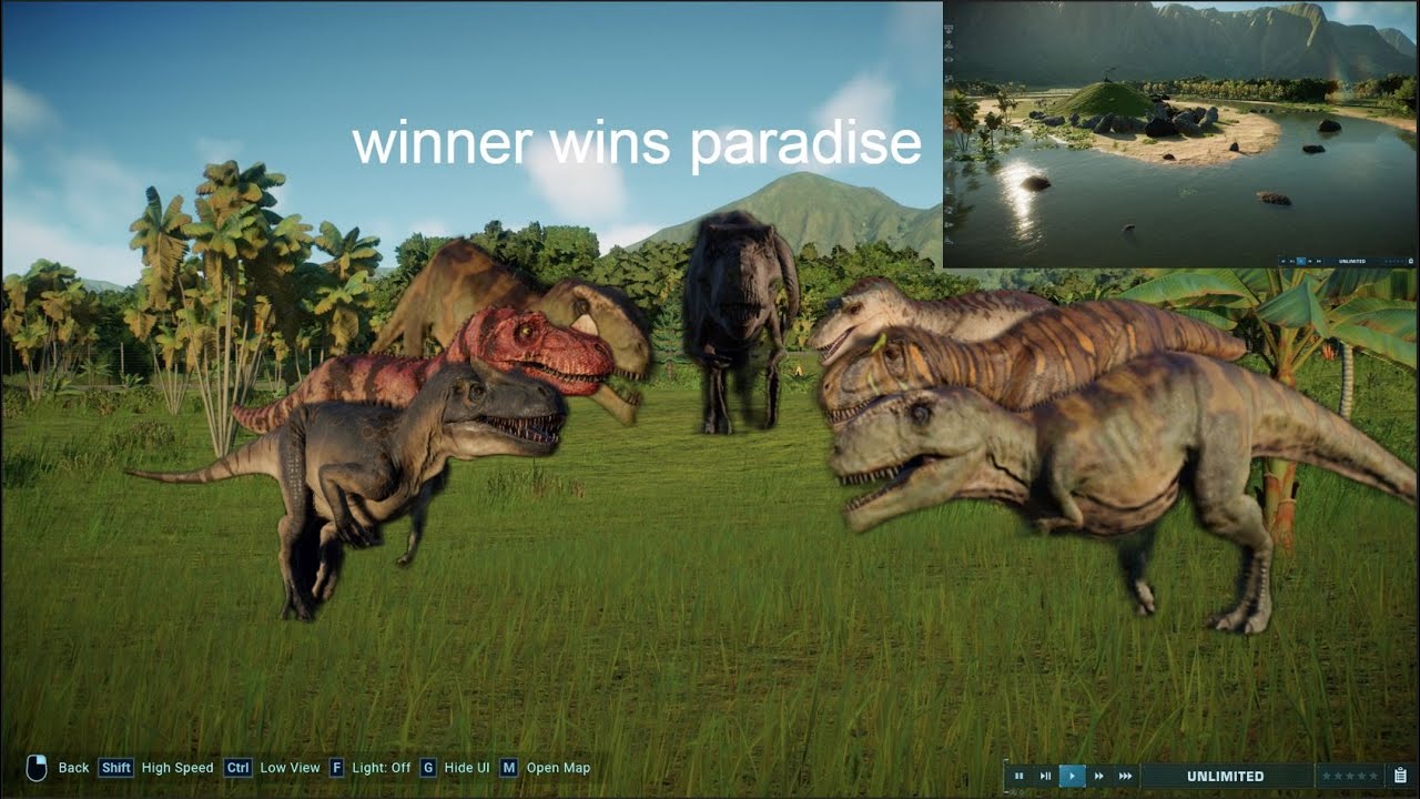 25 dinosaur battle royal winner wins paradise!!