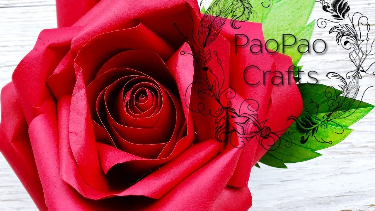 🌹Rosa de papel | Flores de papel | Moldes GRATIS | How to make paper rose | Paper flowers
