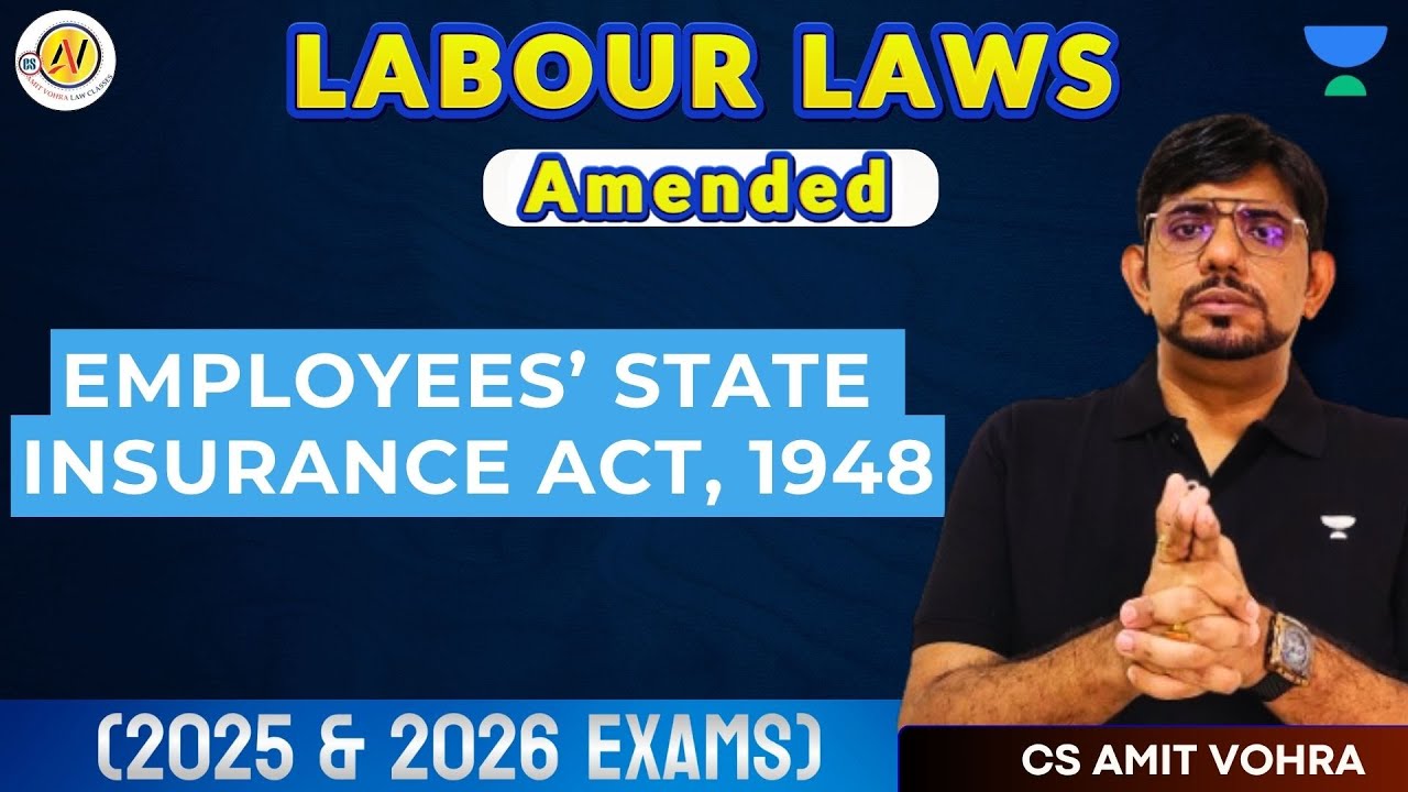 CS Executive SBIL Part B One Shot Revision Labour Laws 40 marks CS Amit Vohra #unacademy #csexams