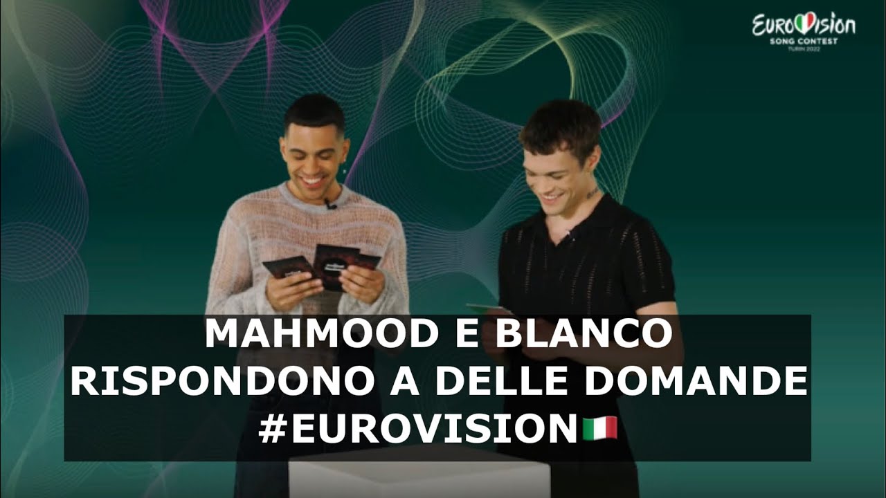 MAHMOOD E BLANCO RISPONDONO A DELLE DOMANDE #eurovision #game