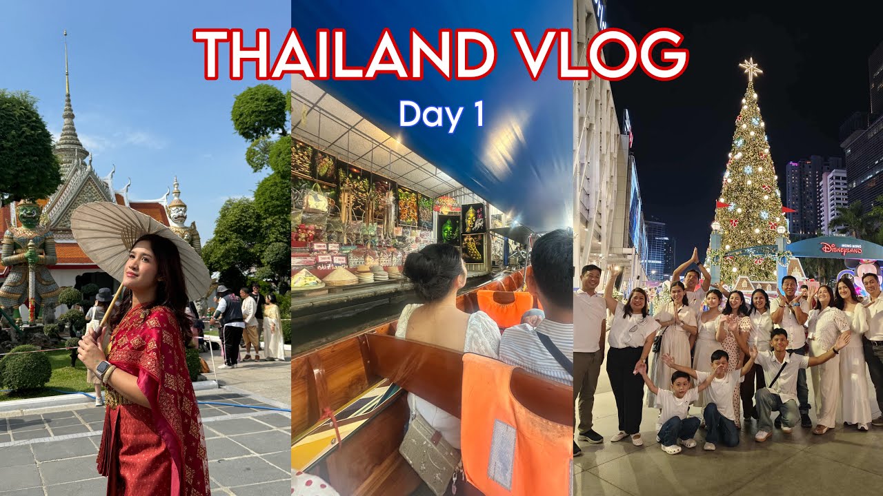 THAILAND VLOG: Day 1 | Wat Arun, DamnoenSaduk Floating Market, centralwOrld