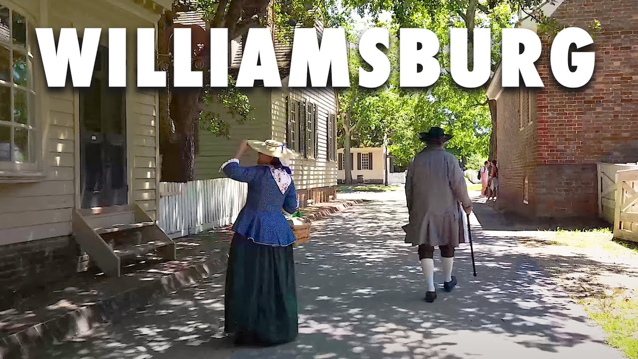 Colonial Williamsburg Summer Walking Tour | Williamsburg, Virginia USA【4K】