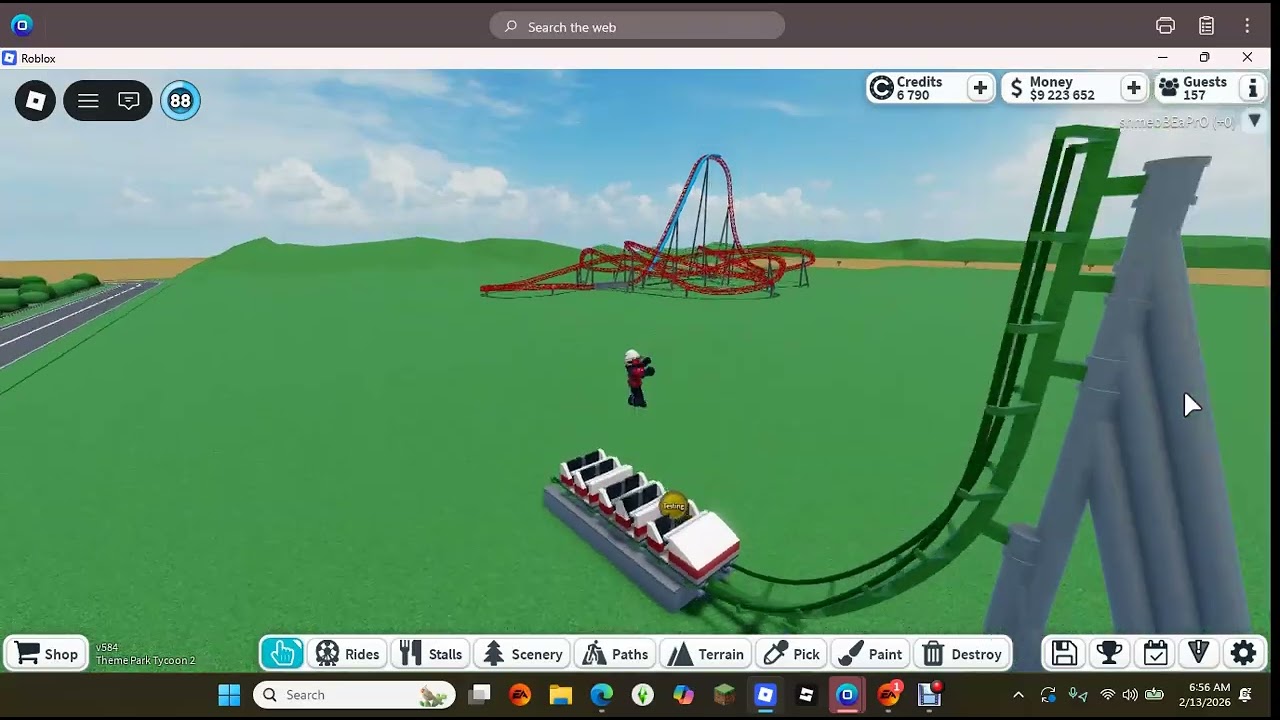How to become a pro at theme park tycoon 2, 2 (making rides)