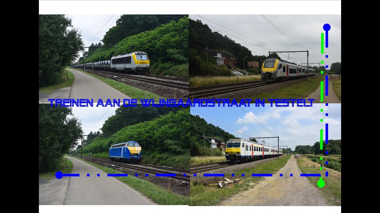 Treinen aan de Wijngaardstraat in Testelt
