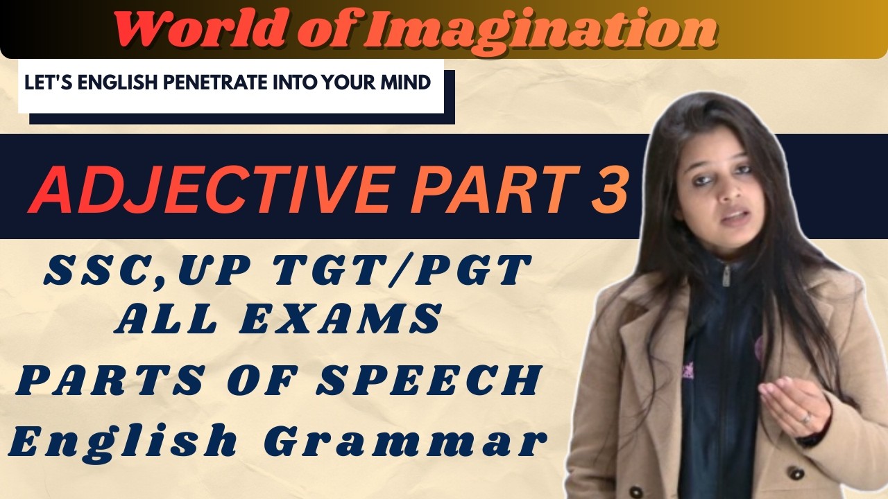 Adjective in English Grammar PART 3 | Types of Adjectives with Examples | for all Competitive Exams