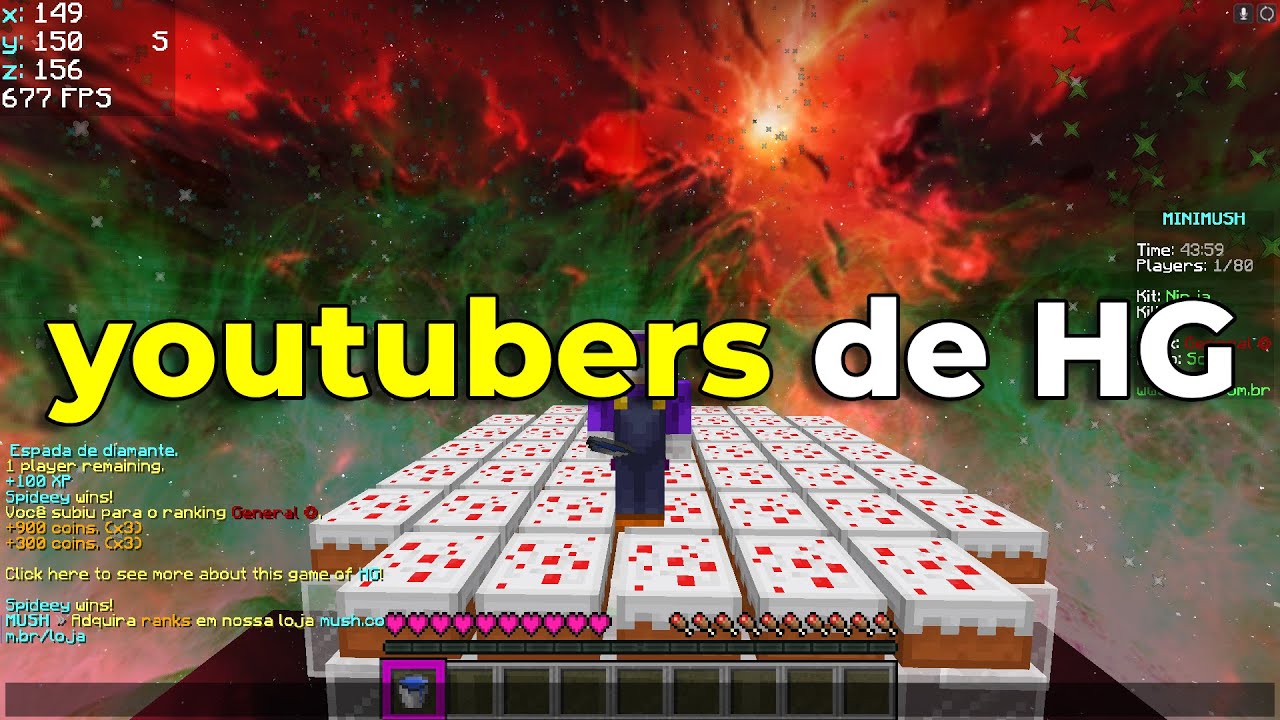 minimush, mas é full gameplay e eu falo sobre youtubers de HG #09