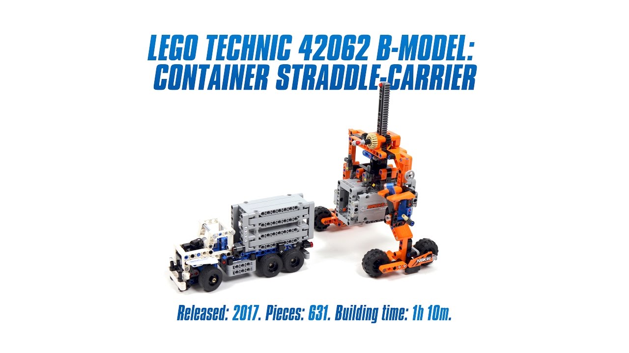 LEGO Technic 42062 B-model: Container Straddle-Carrier Speed Build & Review [4K]