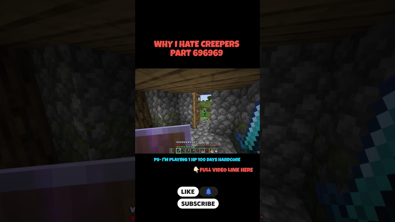 Creepers in Minecraft #minecraft #youtubeshorts #shorts #funny #100dayschallange