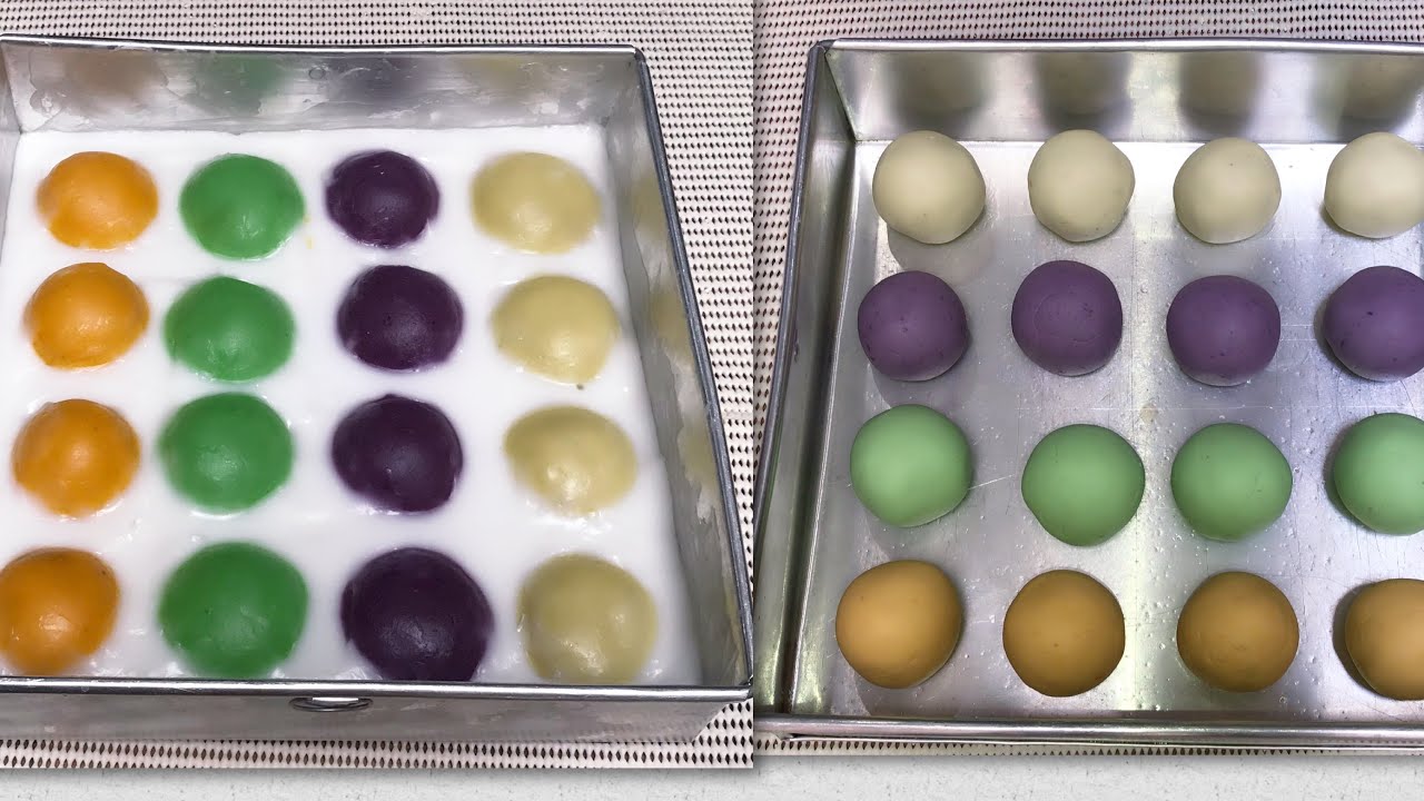 Kue bugis mandi  / bugis ubi warna warni / enak kenyal dan legit #HOBIMASAK