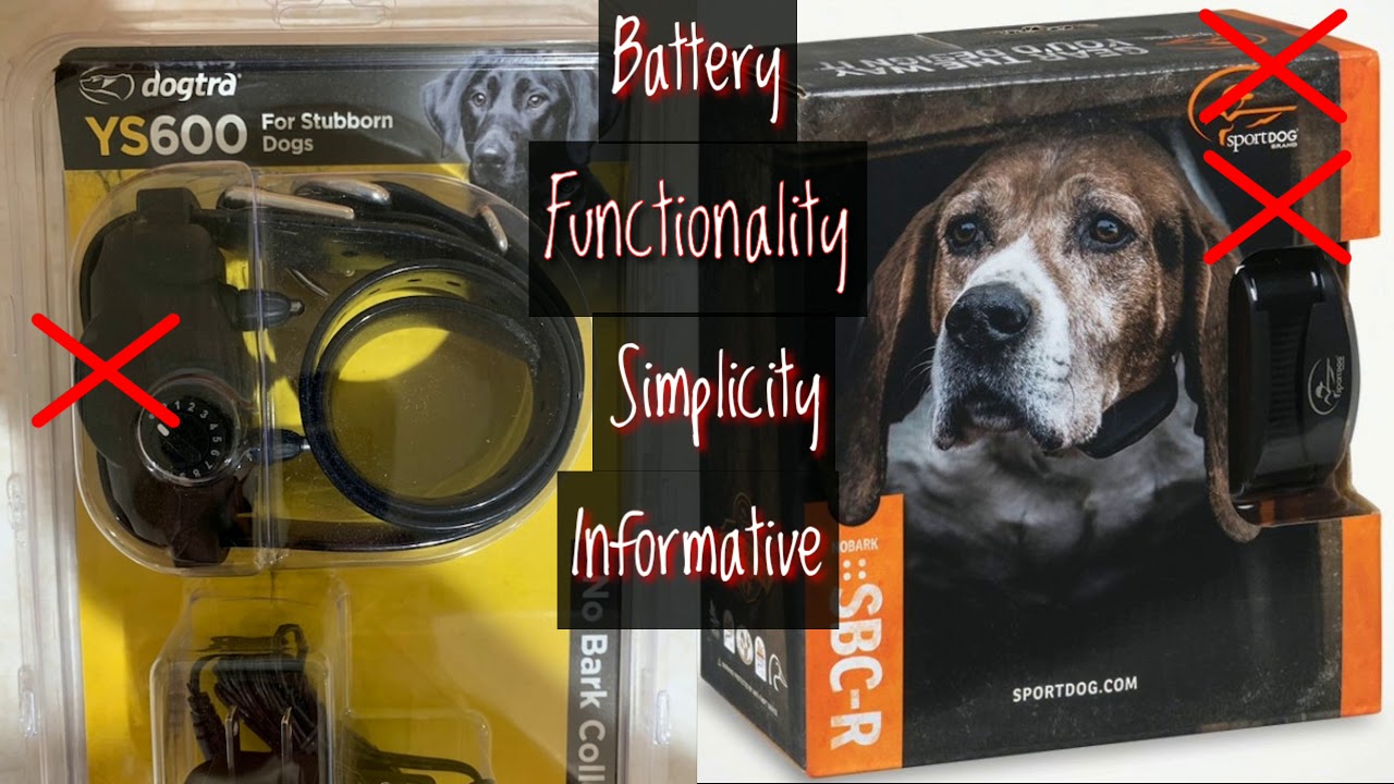 Comparison of Dogtra YS600 and SportDog SBC-R nobark collars