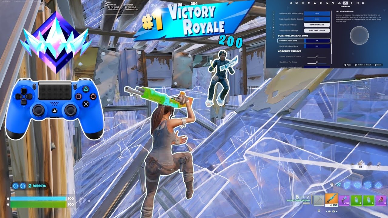 *NEW SEASON* Peterbot Console Controller Settings 🎯 Fortnite Reload Unreal Gameplay on PS5 Slim