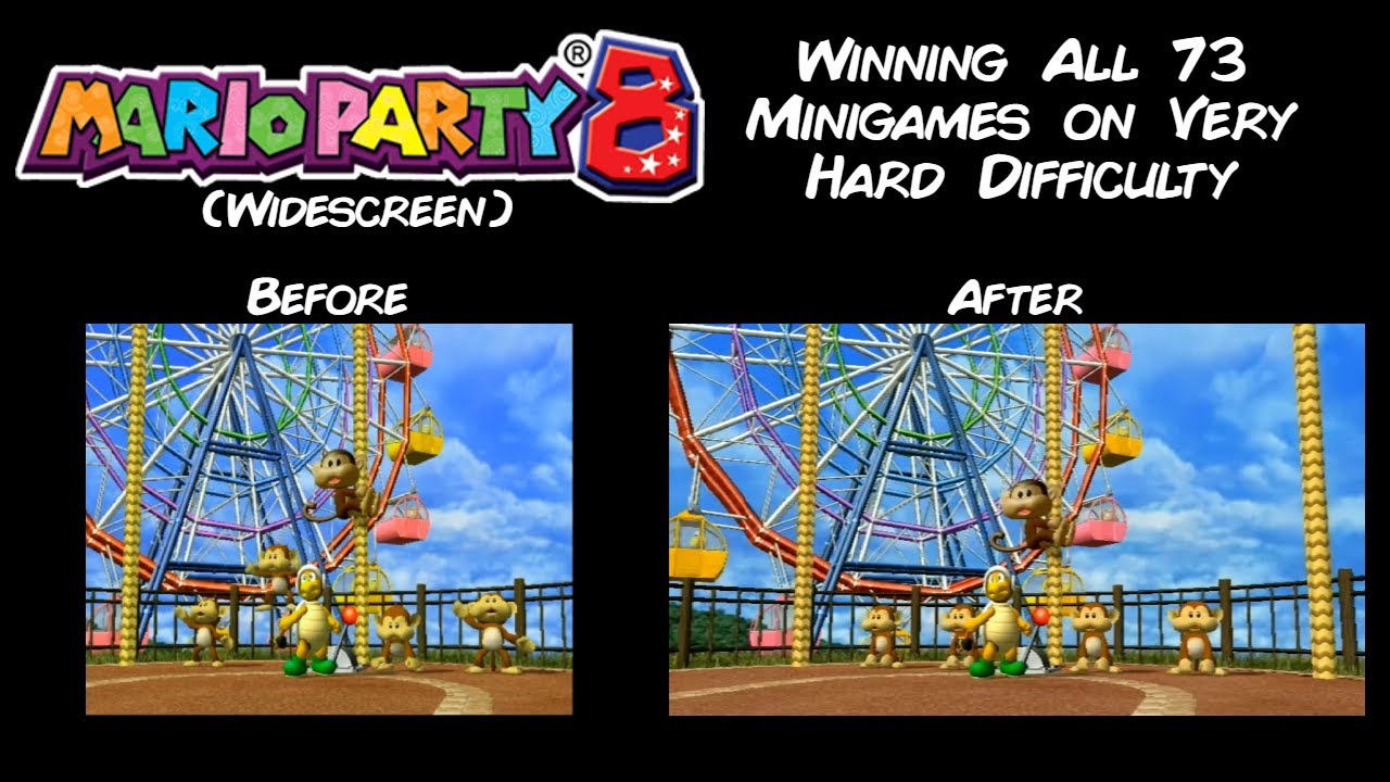 Mario Party 8: Winning all the Minigames on Very Hard Difficulty (Widescreen)
