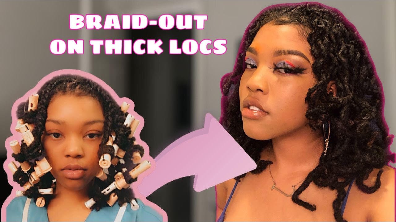 BRAIDOUT ON THICK LOCS💇🏽‍♀️|| SeneiLeele💕