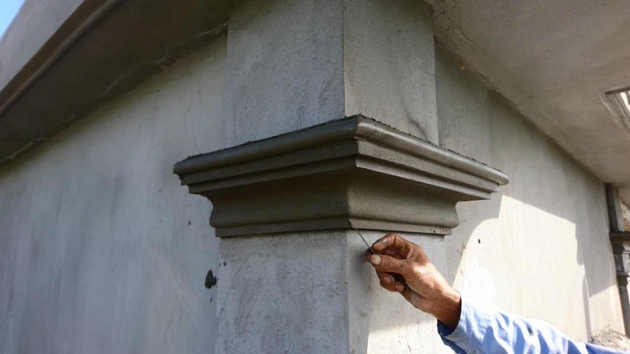Easy Construction Sand and Cement Rendering on Concrete Columns - How to Building Concrete Columns