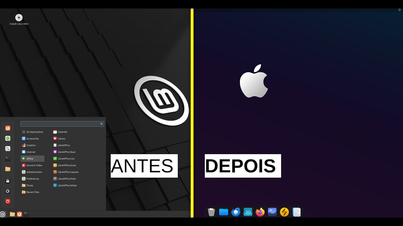 Transformei o meu Linux MINT num macOS e ficou lindo!