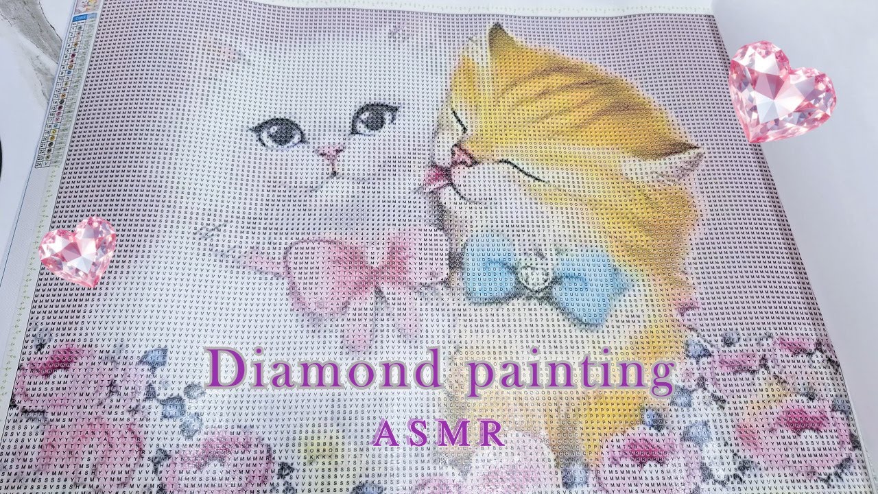 Diamond painting ASMR 보석십자수 고양이 part 2 #diamondpainting #asmr