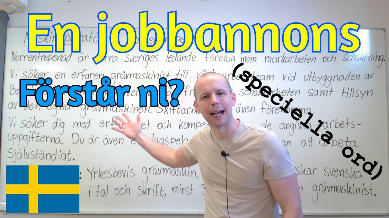 Förstår ni jobbannonsen? (speciella ord) SFI