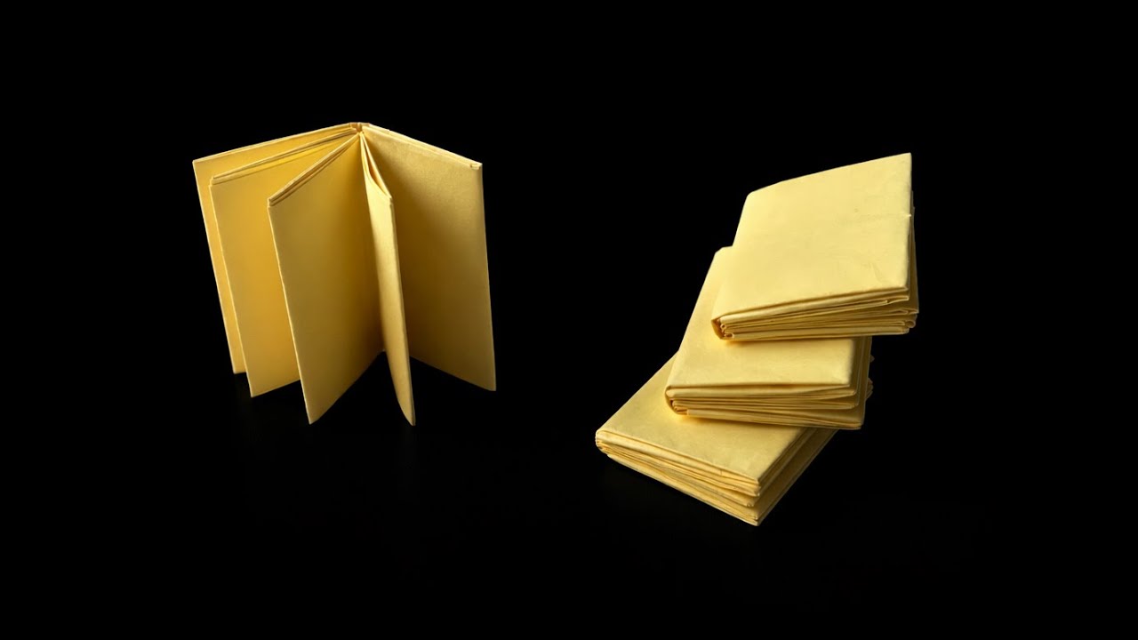 COMO FAZER UM MINI LIVRO DE PAPEL - TUTORIAL ORIGAMI LIVRO 