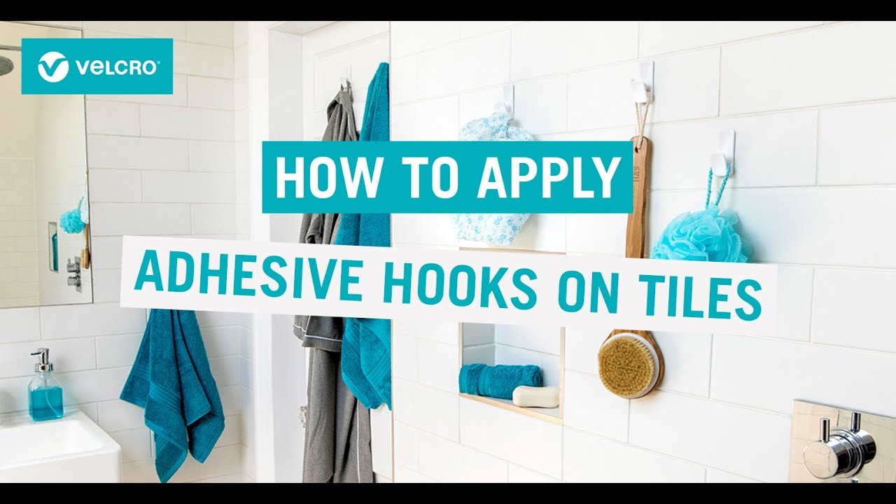 How to Apply Adhesive Hooks on Bathroom Tiles | VELCRO&reg; Brand UK
