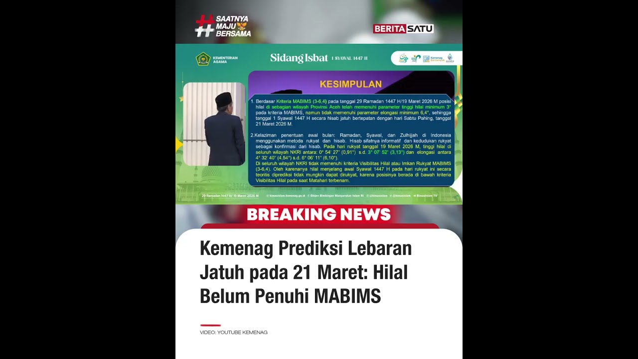 Kemenang Prediksi Lebaran Jatuh Pada 21 Maret: Hilal Belum Penuhi MABIMS #beritasatu