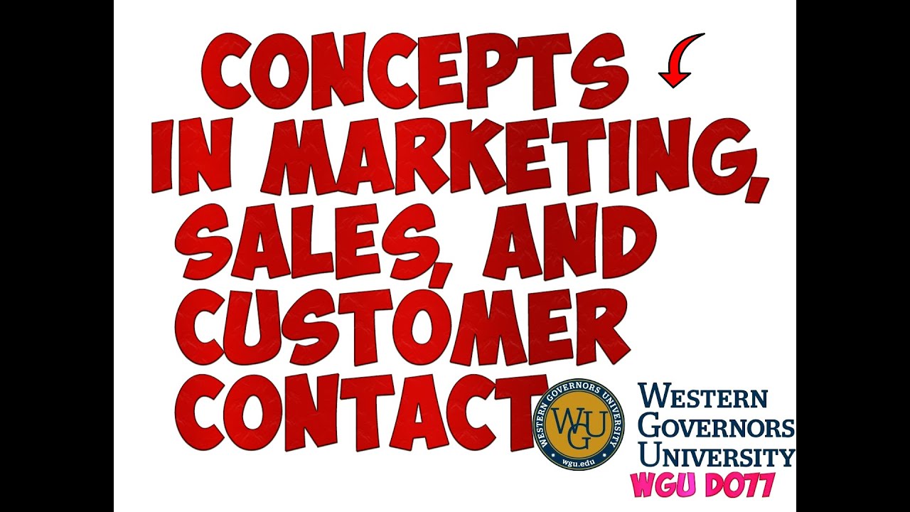 WGU D077 Concepts in Marketing, Sales, and Customer Contact         Study Guide!!