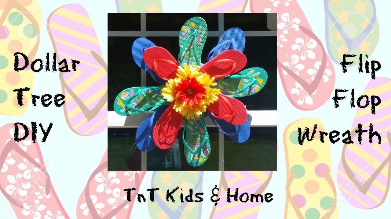 Dollar Tree DIY - Flip Flop Wreath