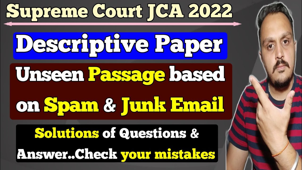 sci jca descriptive class |supreme court junior court assistant descriptive paper |fun learn by anuj