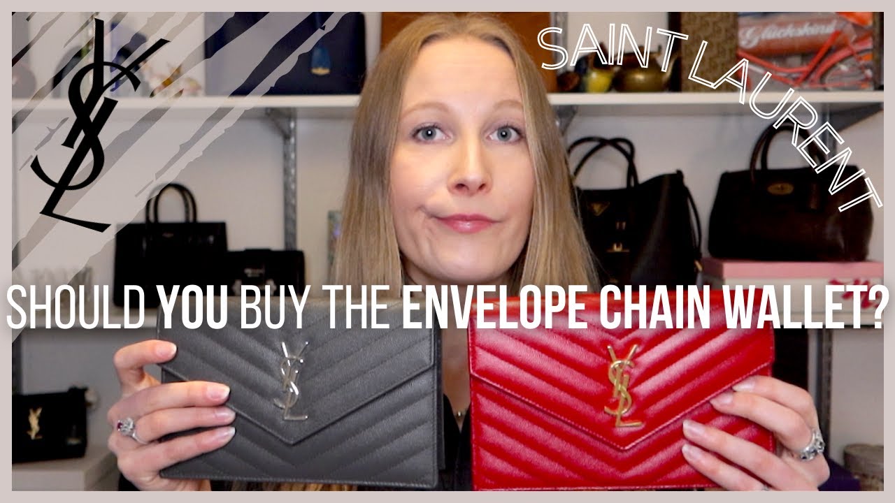 SAINT LAURENT ENVELOPE CHAIN WALLET | YSL Wallet on Chain Small | YSL BAG REVIEW 2022 | YSL WOC
