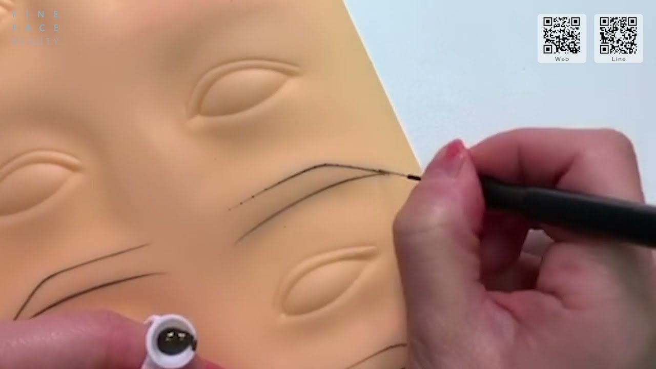FineFace 練習皮對稱眉設計分享交流(半永久紋繡/霧眉/飄眉/水洗霧/不結痂/柔霧眉/眉尺定妝/色乳/色液/色粉) Semi Permanent Make Up Material SPMU