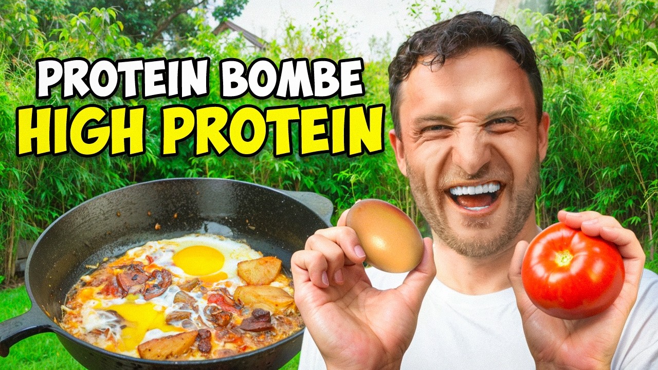 Mein Lieblings Fitness Rezept - Die Proteinbombe | 150g Protein, Schnell, Low Carb und Gesund!
