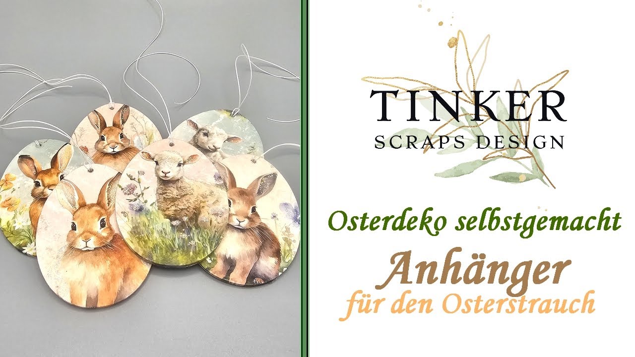 Anh&auml;nger f&uuml;r den #Osterstrauch - #Mixedmedia mit Holz und #Reispapier / #Strohseide