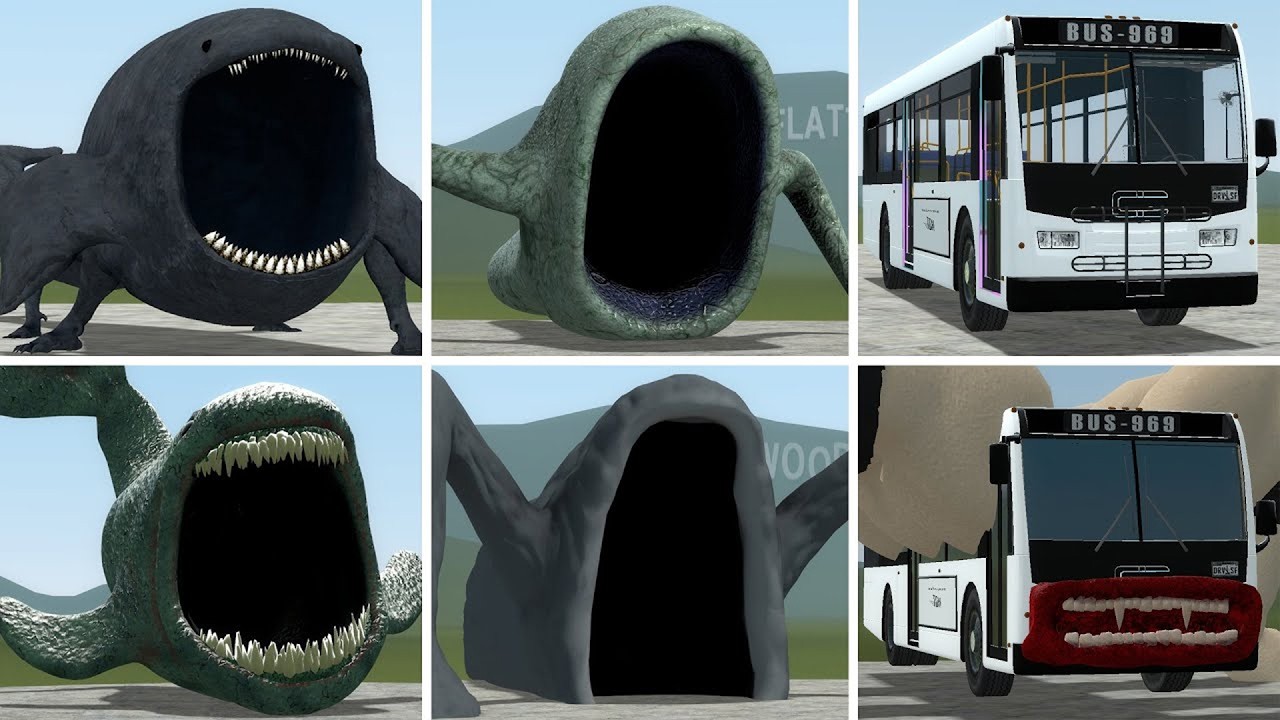 OLD AND NEW UPDATE: THE BLOOP, SEA EATER, BUS EATER BUILDER VS ALL TREVOR HENDERSON BATTLE In GMOD!