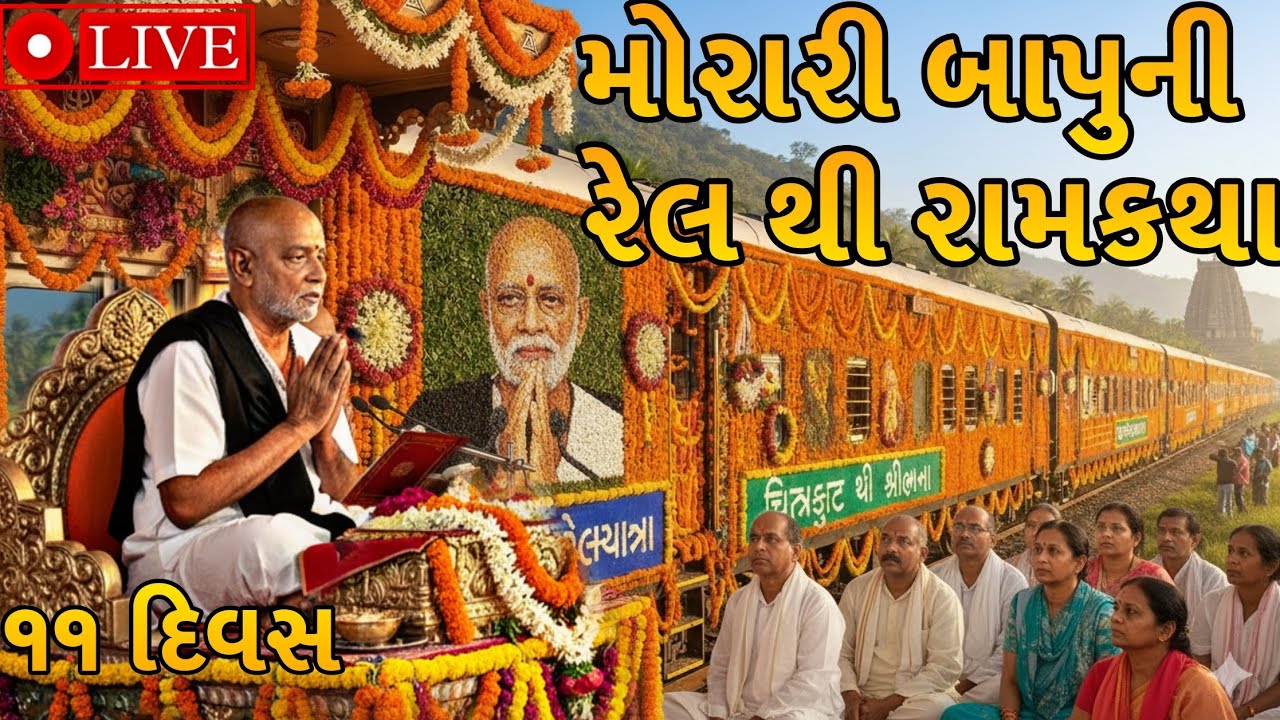 🌟 Amazing Ram Yatra 2025 | Morari Bapu's Spiritual Journey from Chitrakoot to Ayodhya&rdquo;