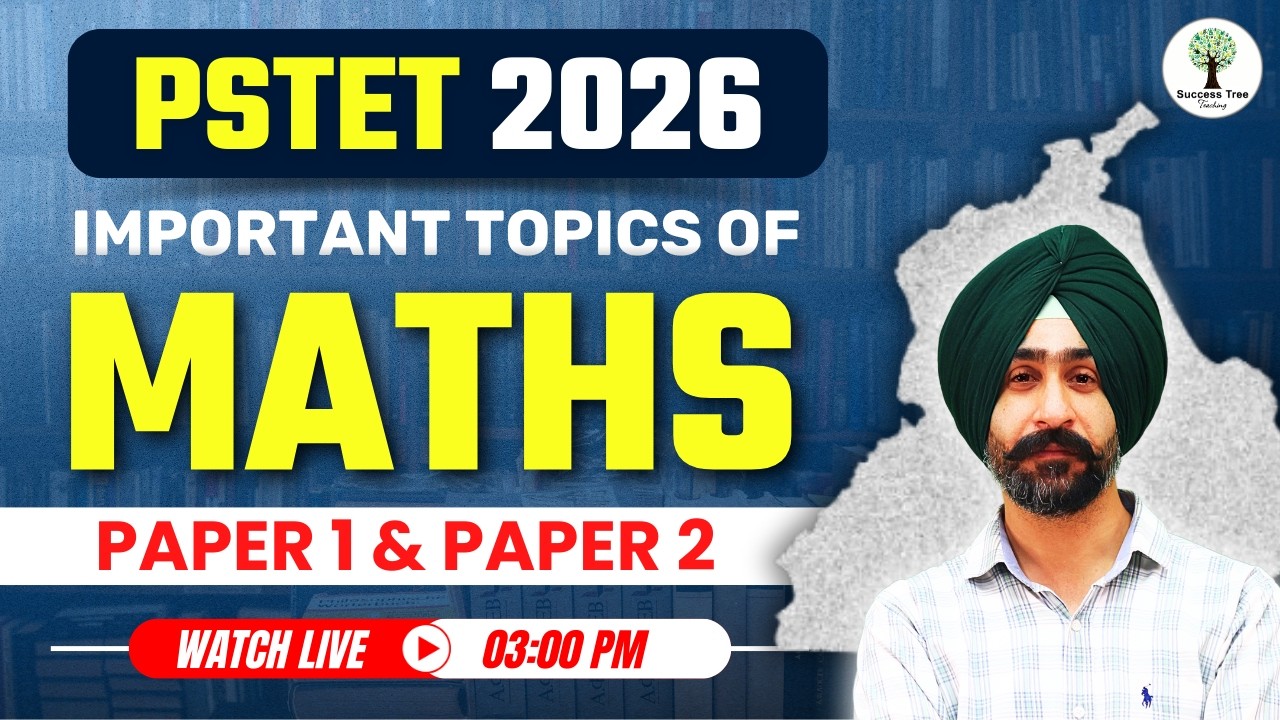 PSTET 2026 | Most Important Topics of MATHS | Paper 1 & 2 | Jaskaran Sir