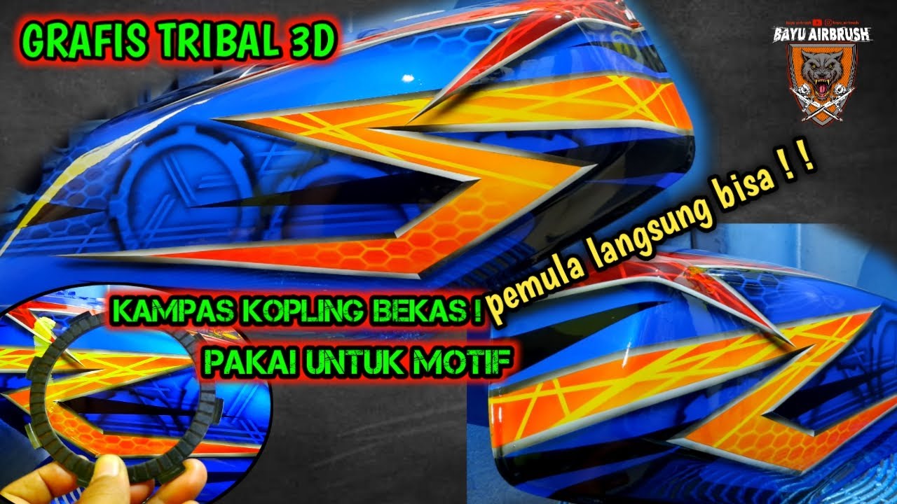 AIRBRUSH TANGKI RX KING | GRAFIS TRIBAL 3D