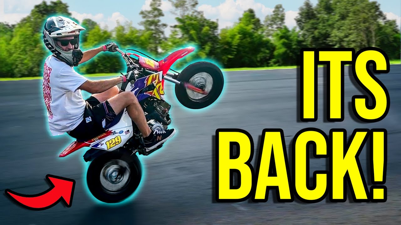 The SUPERMOTO Honda Pitbike is BACK! *Wheelie MONSTER!*