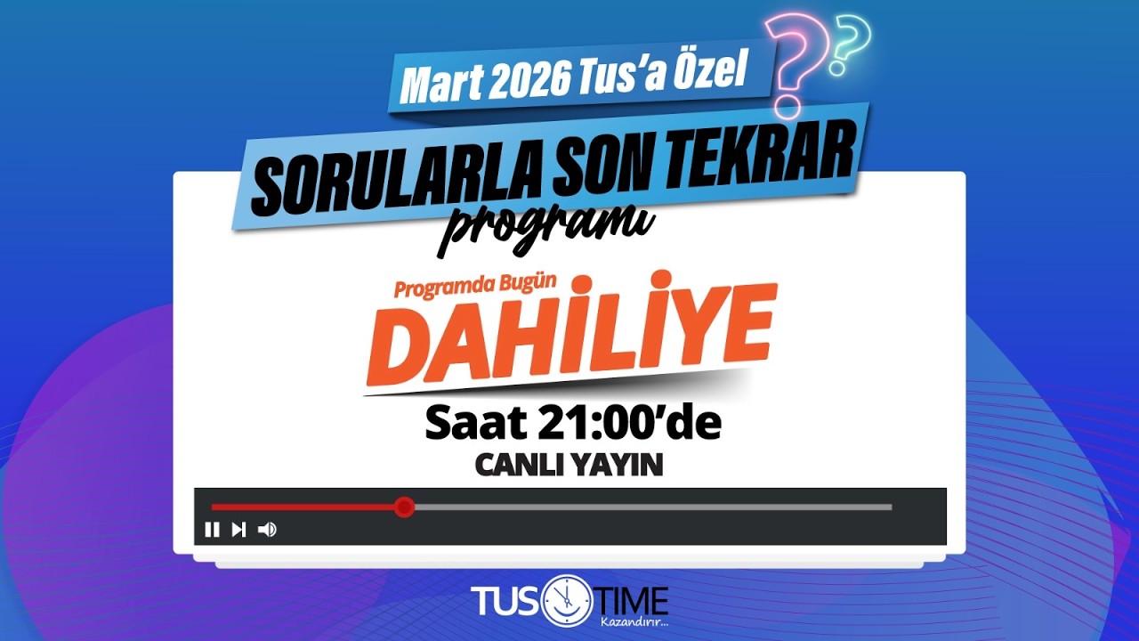 SORULARLA SON TEKRAR - DAHİLİYE