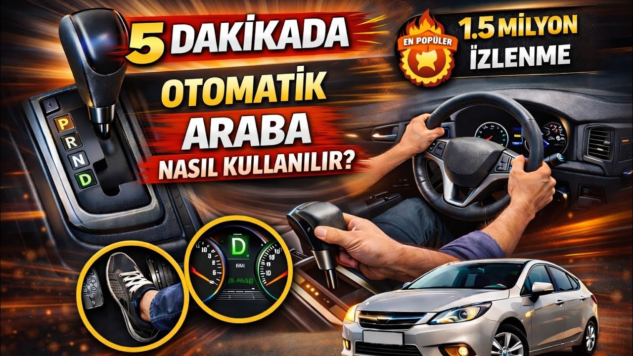 5 Dakikada Otomatik Vites Araba Nasıl Kullanılır? | 5 Dakikada Otomatik Araba Kullanmayı &Ouml;ğrenelim