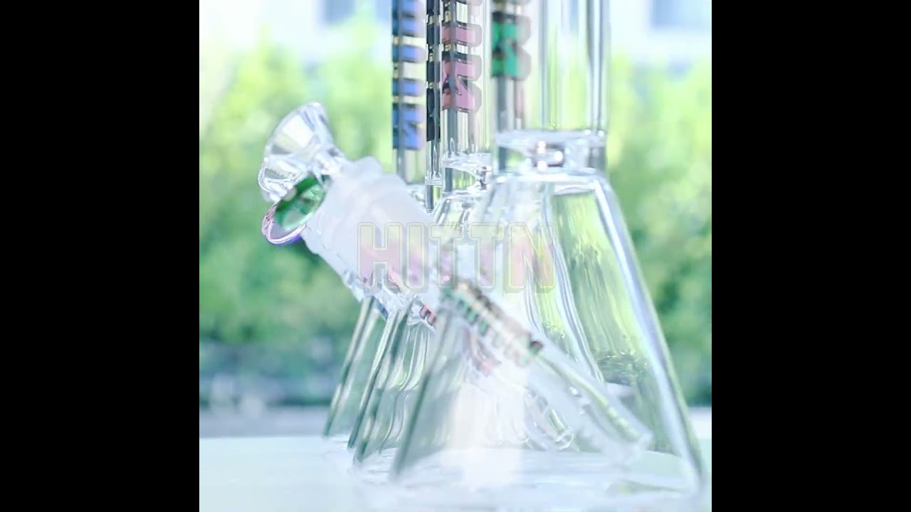 Hittn 10 inches thick glass beaker bong