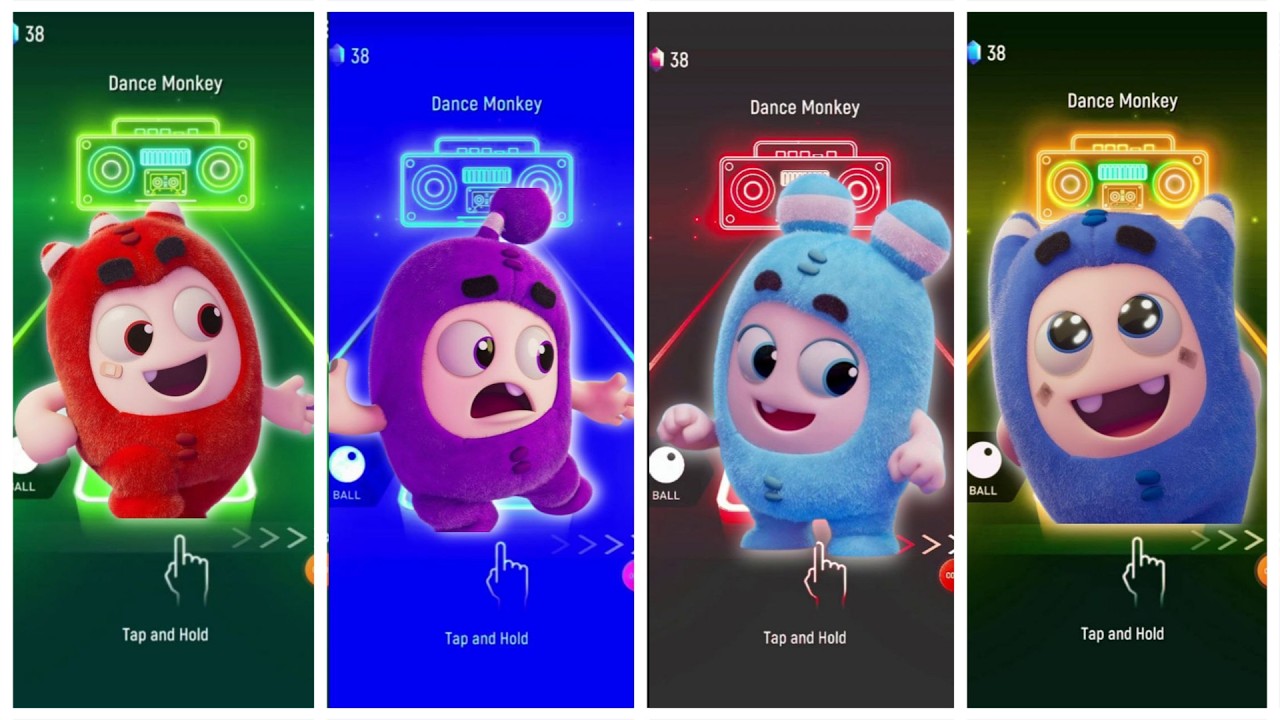 “Cute Monsters Color Battle 🌈 | Tiles Hop Ultimate Challenge!”