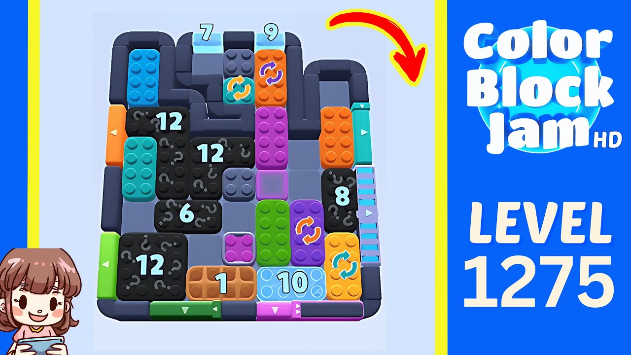 Color Block Jam Level 1275 Solution Walkthrough