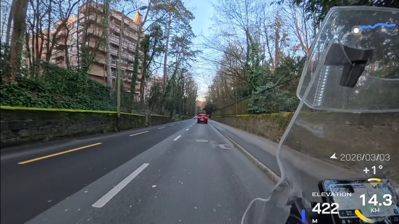 Morning  Ride in Geneva - pure sound (no music)