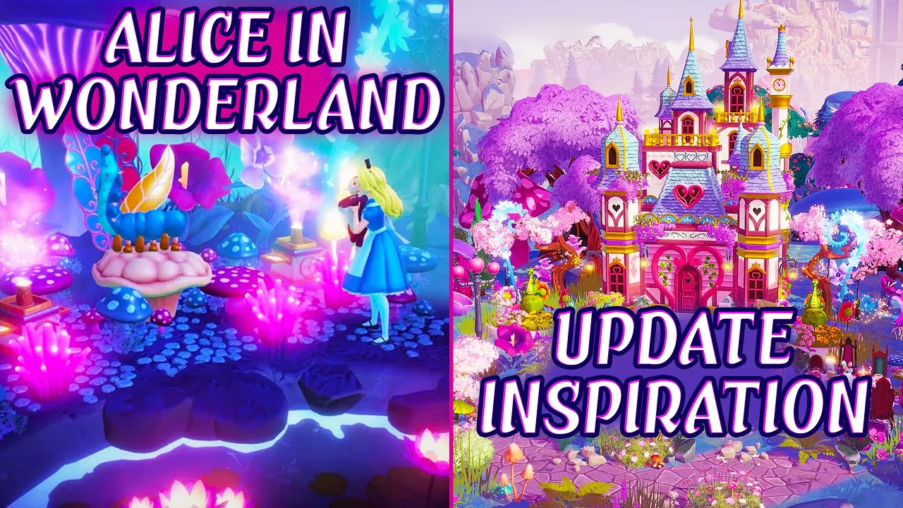 AMAZING Alice in Wonderland Builds in Disney Dreamlight Valley! Amazing Update Inspiration!