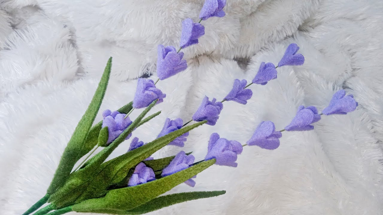 How to Make Felt Lavender || フランネルからラベンダーの花を作る簡単な方法