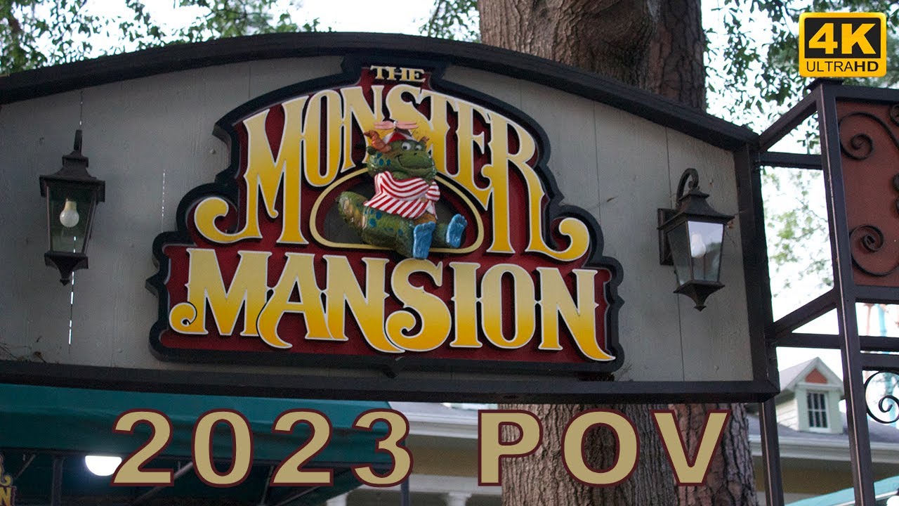(4K) Monster Mansion (2023 POV)-Six Flags Over Georgia