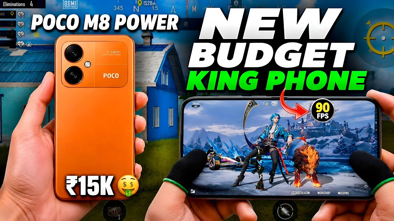 POCO M8 Power Review 🔥 Camera Test & BGMI Test | Best Phone under 15000 | 8000 mAh Battery ⚡️120 FPS