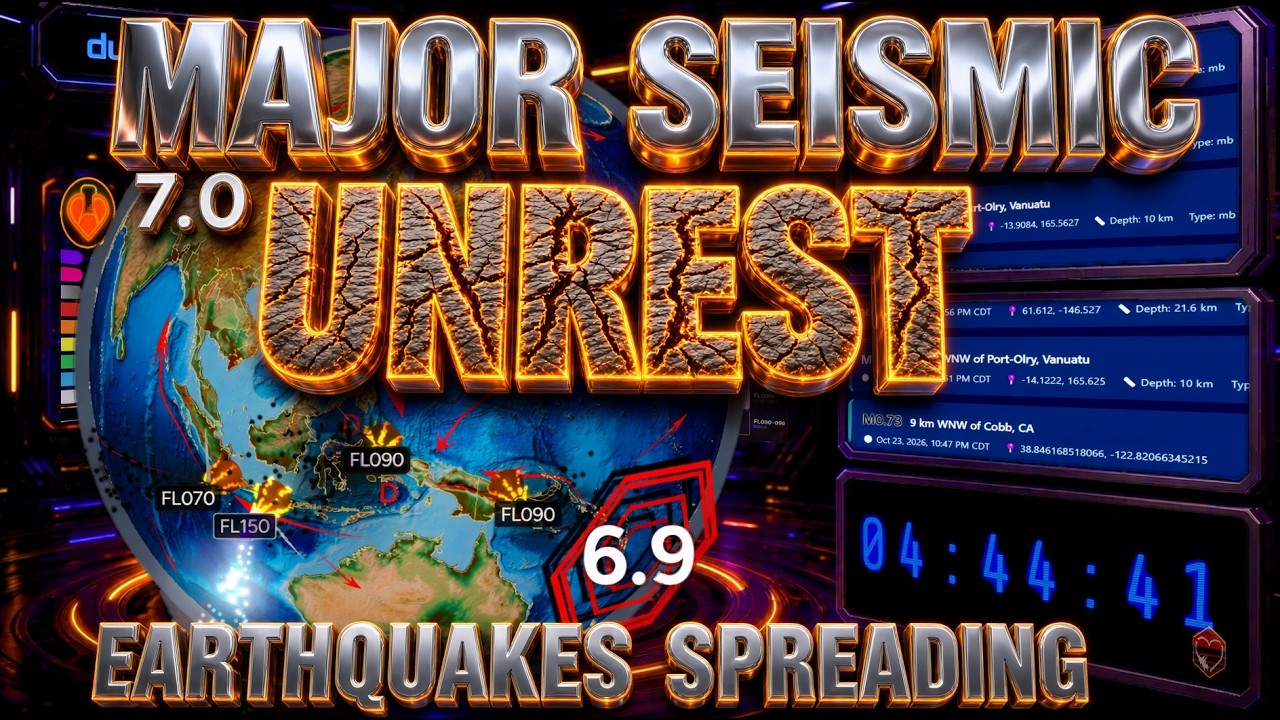 10/24/2026 -- MAJOR SEISMIC UNREST -- New M7.0 Earthquake -- Multiple M7+ events in just a few days