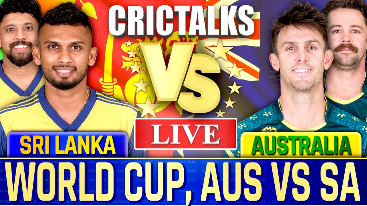 🔴 Live: AUS vs SL Cricket Live Match Today, World Cup Scores, Commentary Australia v Sri Lanka
