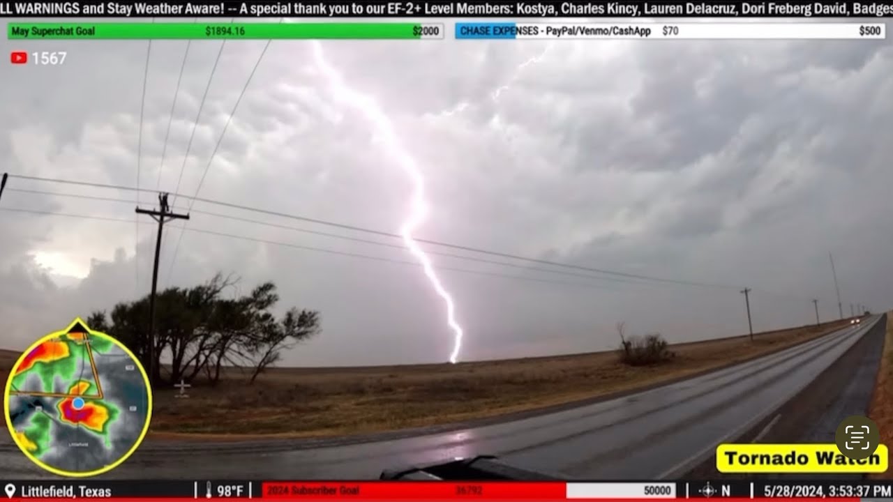 The First DVD SIZED HAIL (5 in) Warning In Recorded History (5/28/24) - (Live Storm Chase Archive)
